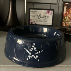 Dallas cowboys dog bowl